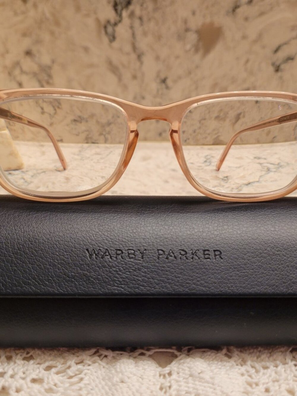 WARBY PARKER WELTY M 600 ROSE PINK EYEGLASSES FRAMES 52-18-145 W/ ORIGINAL CASE